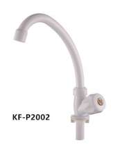 [Factory direct new] ABS plastic kitchen faucet 18 vertical porcelain white single cold sink sink faucet