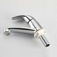 Factory direct plating ABS plastic 94 single faucet Bathroom single cold quick opening basin faucet wholesale