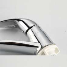 Factory direct plating ABS plastic 94 single faucet Bathroom single cold quick opening basin faucet wholesale
