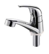 Factory direct plating ABS plastic 94 single faucet Bathroom single cold quick opening basin faucet wholesale