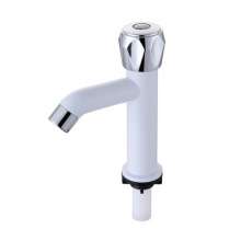 [New listing] vertical basin high body curved Tsui basin faucet porcelain white ABS plastic mixer faucet wholesale