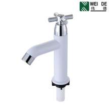 [New listing] vertical basin high body curved Tsui basin faucet porcelain white ABS plastic mixer faucet wholesale