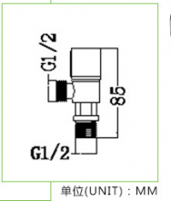 Factory direct plating ABS plastic angle valve hexagonal universal quick opening thick plastic angle valve wholesale AV-1803