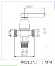 New recommended porcelain white ABS plastic angle valve universal double joint thick plastic angle valve AV-1816