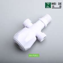 New recommended porcelain white ABS plastic angle valve universal double joint thick plastic angle valve AV-1816