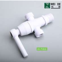 New recommended porcelain white ABS plastic angle valve universal double joint thick plastic angle valve AV-1816