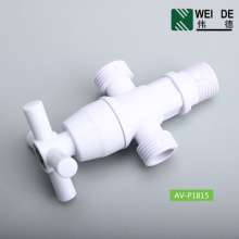 New recommended porcelain white ABS plastic angle valve universal double joint thick plastic angle valve AV-1816