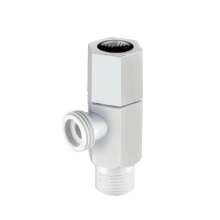 [Factory direct wholesale] New PP plastic angle valve Hexagon quick open thickened explosion-proof plastic angle valve tee
