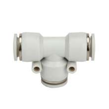 High quality pneumatic components Pneumatic connector white series T-type three-way PE-4/6/8/10/12/16 plastic