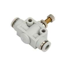 Huachi pneumatic components throttle joint pipe type high quality straight through white throttle PA throttle valve