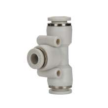 Quick-connect connector plastic connector white three-way variable diameter white PEN quick connector pneumatic component