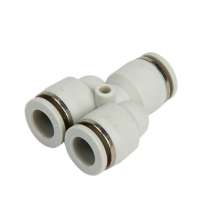 Pneumatic connector white series Y-type three-way PY-4 6 8 10 12 16 quick-connect connector plastic connector