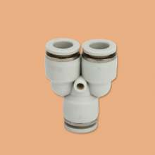 Pneumatic connector white series Y-type three-way PY-4 6 8 10 12 16 quick-connect connector plastic connector