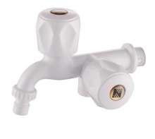 Factory direct porcelain white ABS plastic mixer faucet flower wheel dual-use washing machine mouth multi-function kitchen faucet faucet, glue faucet, plastic faucet