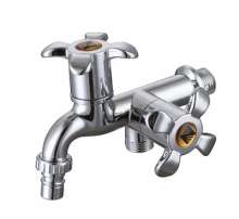 Manufacturers selling recommended ABS plastic single cold mixing faucet Multi-function double-head dual-use washing machine plating faucet faucet, glue faucet, plastic faucet