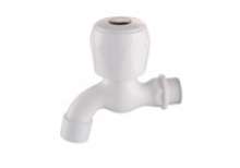 Factory direct porcelain white ABS plastic faucet short hand dial net single cold washing machine faucet wash basin faucet, glue faucet, plastic faucet