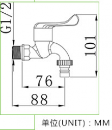 Factory direct PP material porcelain white plastic water nozzle 6 points fast open water-saving washing machine mouth kitchen single cold faucet faucet, glue faucet, plastic faucet faucet