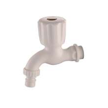 Factory direct PP material porcelain white plastic water nozzle 6 points fast open water-saving washing machine mouth kitchen single cold faucet faucet, glue faucet, plastic faucet faucet