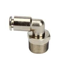 Stainless steel quick plug All copper nickel plated elbow PL quick connector joint pneumatic joint pipe joint terminal joint