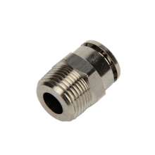 All-copper nickel-plated push-in connector PC straight-through connector Quick-connect straight-through terminal quick-pneumatic connector stainless steel