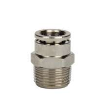 All-copper nickel-plated push-in connector PC straight-through connector Quick-connect straight-through terminal quick-pneumatic connector stainless steel