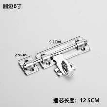 201 stainless steel left and right latches with lock pins, anti-theft wooden door locks, double-headed mounted door latches, left and right latches, latches