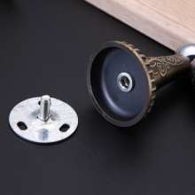 Vintage strong magnetic zinc alloy door stopper. The door touched. Household wall mounted European carved door touch door stop wholesale