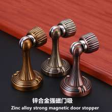 The new red ancient zinc alloy door stopper. The door touched. American thick magnetic strong home retro door top door touch