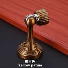 The new red ancient zinc alloy door stopper. The door touched. American thick magnetic strong home retro door top door touch