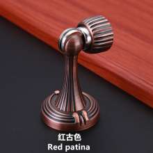 The new red ancient zinc alloy door stopper. The door touched. American thick magnetic strong home retro door top door touch