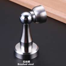 Stainless steel door stopper. The door touched. Household invisible door touch bathroom anti-collision door top thick magnetic door suction