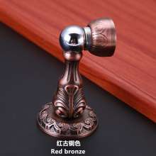 The new red ancient zinc alloy door stopper. The door touched. American thick magnetic strong home retro door top door touch 6819