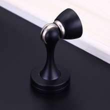 New brushed zinc alloy door stopper. The door touched. Thickened strong magnetic home American black door top suction