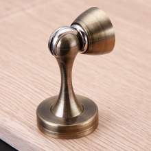 New brushed zinc alloy door stopper. The door touched. Thickened strong magnetic home American black door top suction