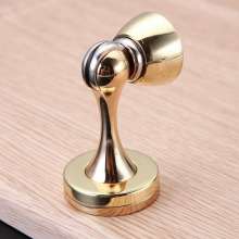 New brushed zinc alloy door stopper. The door touched. Thickened strong magnetic home American black door top suction
