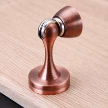 New brushed zinc alloy door stopper. The door touched. Thickened strong magnetic home American black door top suction