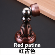 The new red ancient zinc alloy door stopper. The door touched. American thick magnetic strong home retro door top door touch