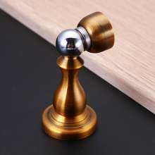 Zinc alloy door stopper. The door touched. Vintage wooden door paint-free door stop bronze yellow ancient red ancient strong magnetic thickening door suction