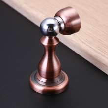 Zinc alloy door stopper. The door touched. Vintage wooden door paint-free door stop bronze yellow ancient red ancient strong magnetic thickening door suction