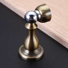 Zinc alloy door stopper. The door touched. Vintage wooden door paint-free door stop bronze yellow ancient red ancient strong magnetic thickening door suction