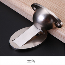 Solid zinc alloy suction. Touch the ground. The door touched. Do not punch the door. Silent hotel door anti-collision door resistance. Thickened door stop semi-circular door top