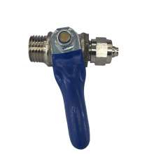 Quickly turn the ball valve G1/4 switch valve 2 points external thread thread insert 6/8/10mm air tube 6-02/8-02/10-02