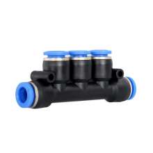 Plastic quick-connect connector five-way PK8/PW4-6-10-12 quick connector pneumatic component air pipe outer diameter