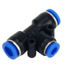 Plastic T-type three-way variable diameter pneumatic joint PEG/PEN4-6-8-10-12-14-16 gas pipe joint