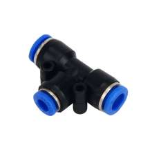 Plastic T-type three-way variable diameter pneumatic joint PEG/PEN4-6-8-10-12-14-16 gas pipe joint