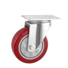 Medium PU Universal Wheel Industrial Casters Polyurethane Universal Activity Wheel Jujube Foot Wheel Load 75KG-150KG