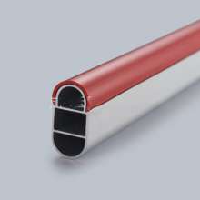 Hollow clothes rail. Flat iron in the wardrobe. Aluminum alloy closet. Rubberized tube through tube reinforcement wholesale JT-02