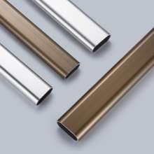 Double round clothes rod. Thick luxury wardrobe accessories. Double gun clothes rail aluminum clothes rail