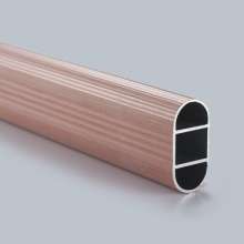 Aluminum alloy double-grained clothes rail. Clothes rail. Wardrobe closet oval clothes rail. Clothes pass tube. Thicken hanging tube