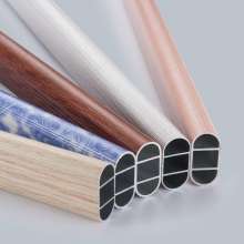 Aluminum alloy double-grained clothes rail. Clothes rail. Wardrobe closet oval clothes rail. Clothes pass tube. Thicken hanging tube